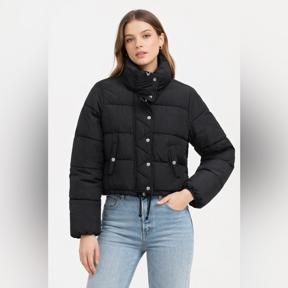 HOLLISTER Black Puffer Jacket